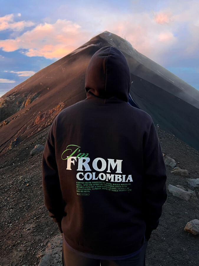 Buzo I'm From Colombia | Hoodie Algodón perchado premium con capota - Rustiko
