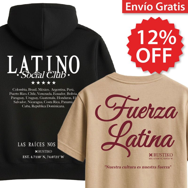 COMBO LATINO 1 🔥 - Camiseta + Hoodie - Rustiko