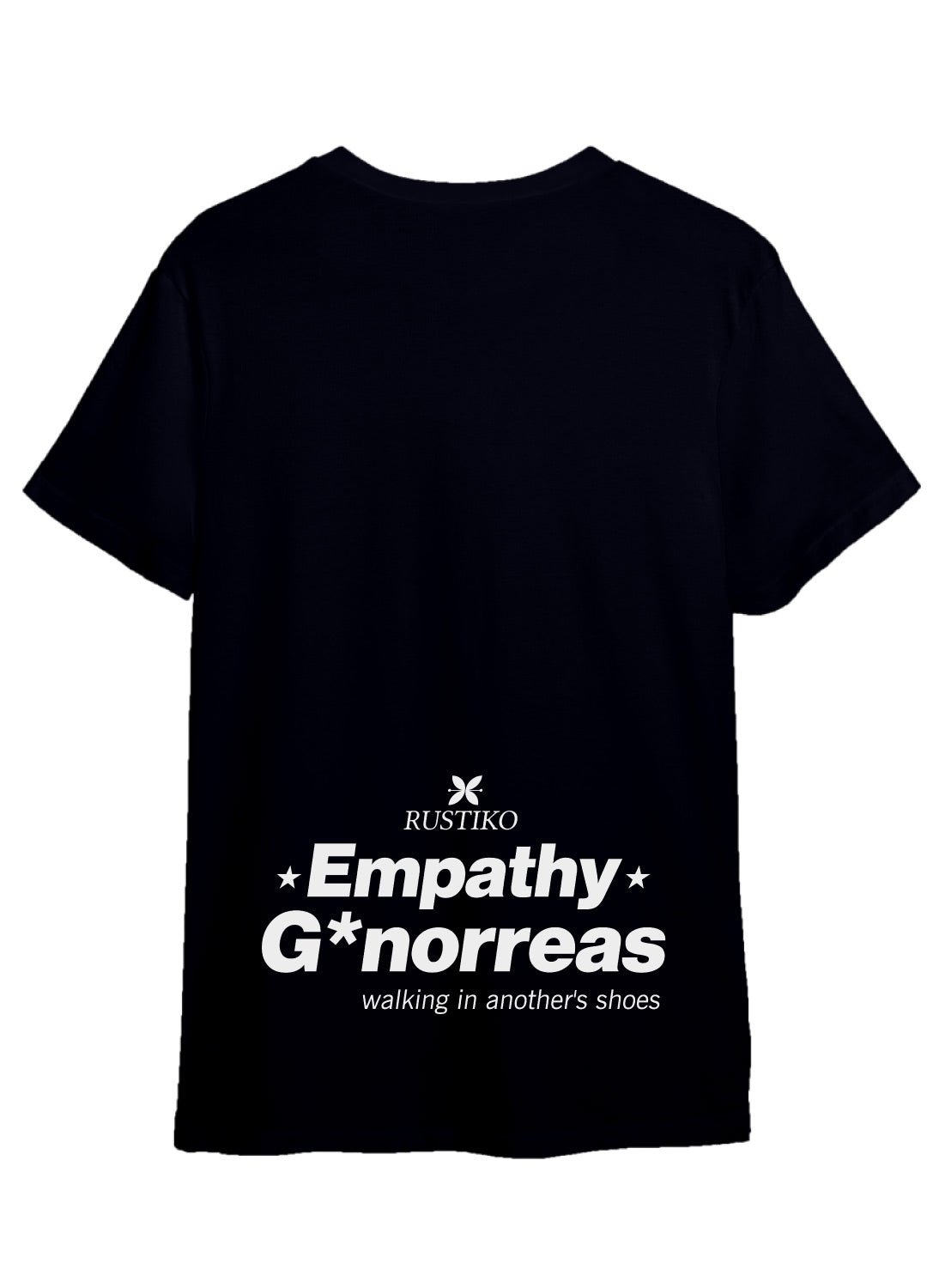 Empatía por favor | Camiseta unisex color negro - Rustiko