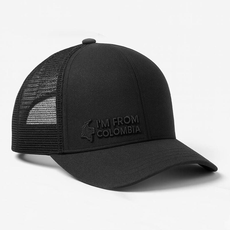 Gorra Trucker "I'm from Colombia" | Negra con Malla medida ajustable - Rustiko