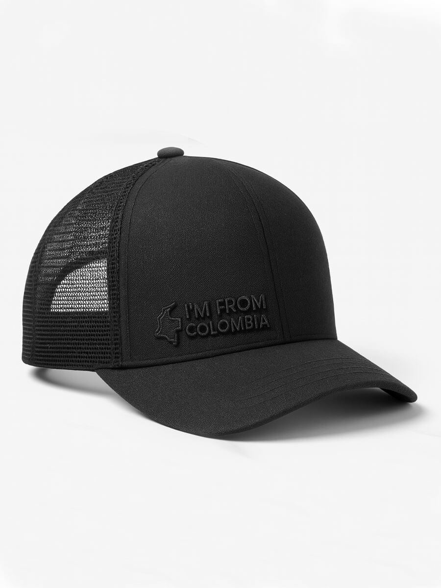 Gorra Trucker "I'm from Colombia" | Negra con Malla medida ajustable - Rustiko