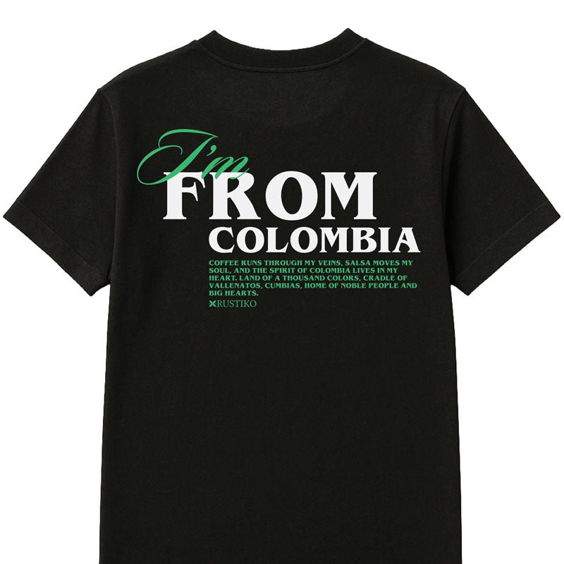 I'm from Colombia Estampado en relieve | Camiseta Unisex Algodón Peinado Premium - Rustiko