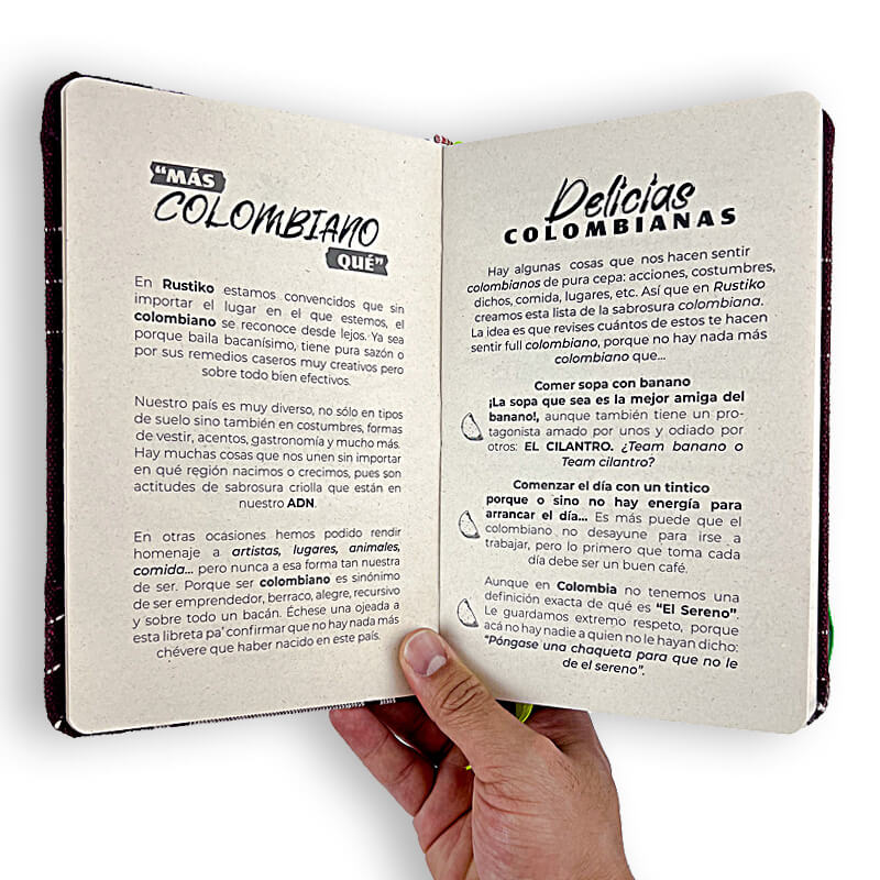 Más Colombiano Qué Libreta artesanal - Rustiko