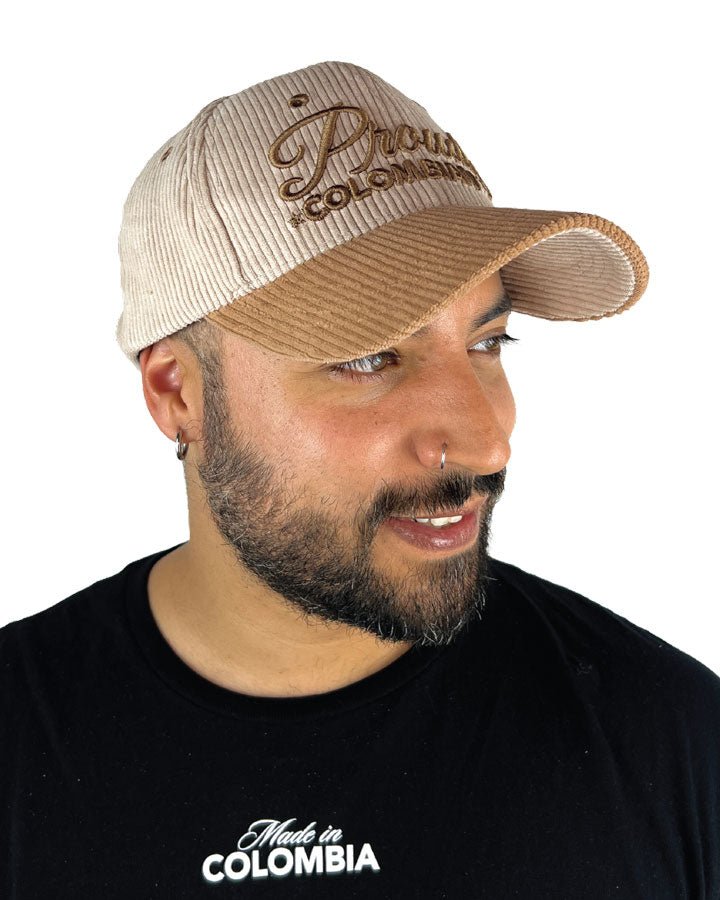 Proudly Colombian | Gorra de Pana con Visera Redonda - Rustiko