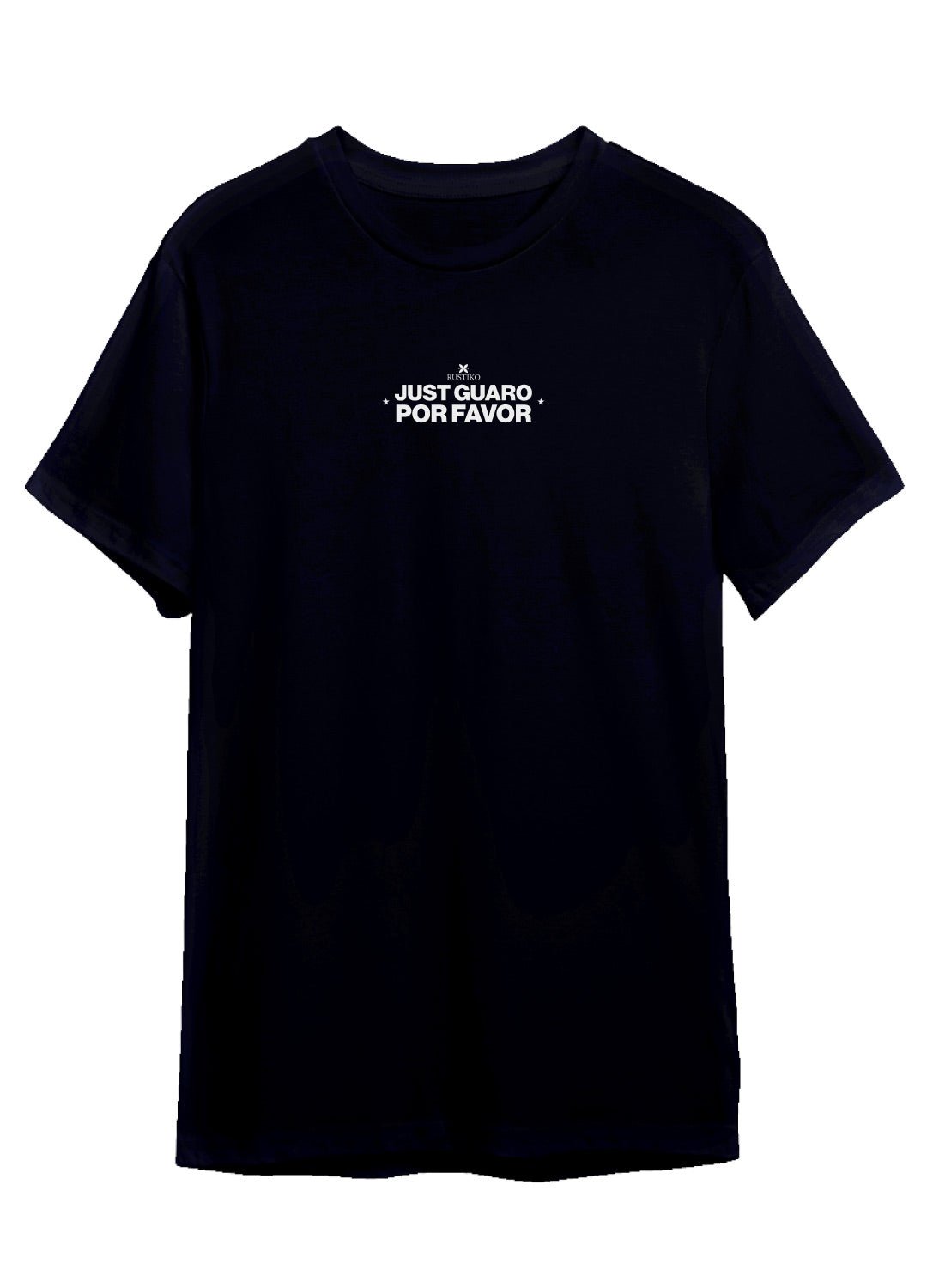 Solo buenas vibras y dos guaros por favor | Camiseta unisex color negro - Rustiko