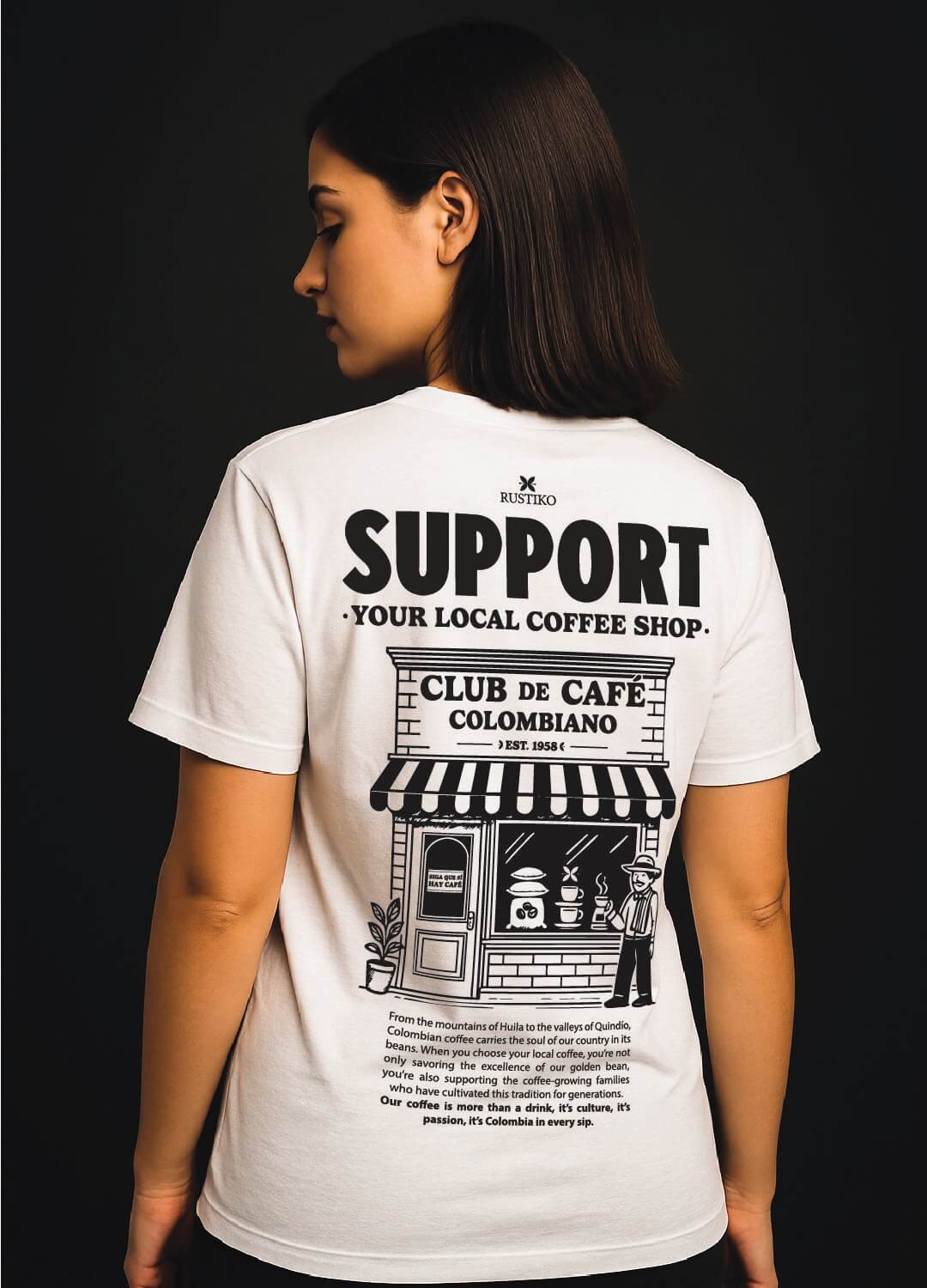 Support your local coffee shop | Camiseta Unisex - Rustiko