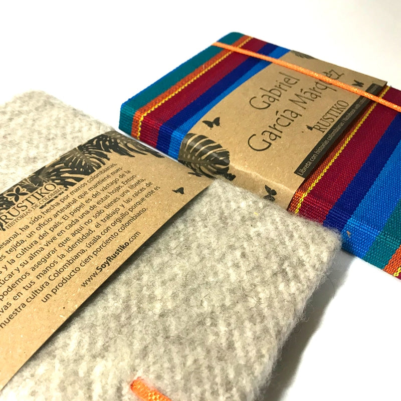 “Gabriel García Márquez” Handmade Notebook – Handwoven | Eco-Friendly | White or Ruled Pages