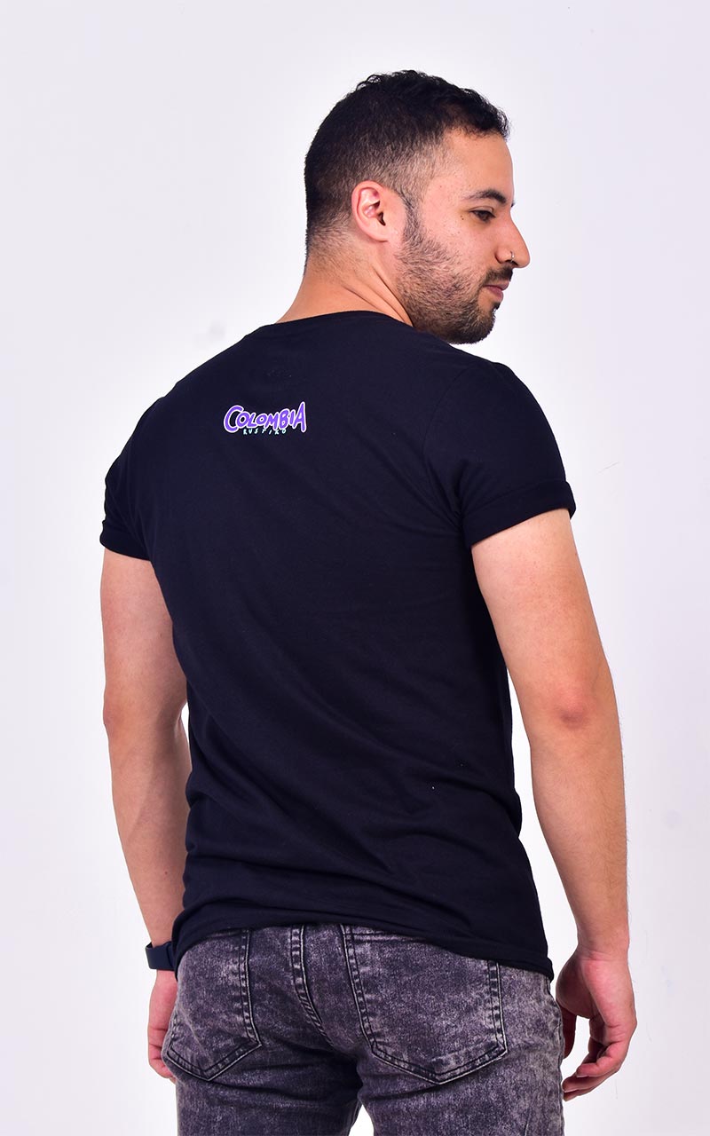 Colombia ilustrada | Camiseta Negra - Rustiko