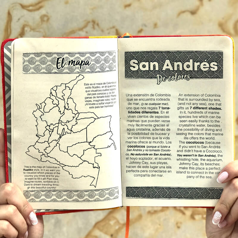 Libreta Colombia exótica - Grande - Rustiko