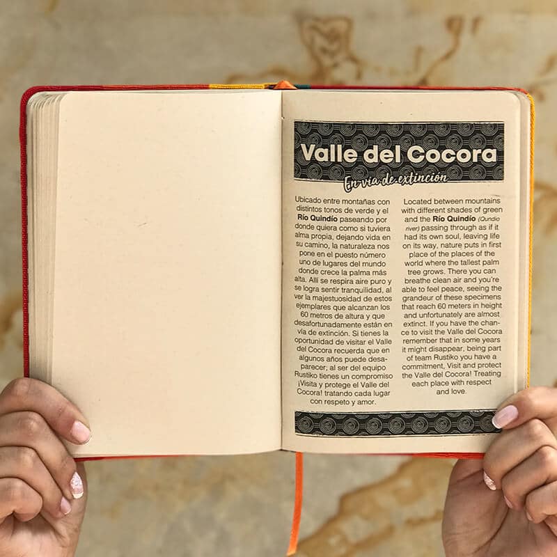 Libreta Colombia exótica - Grande - Rustiko