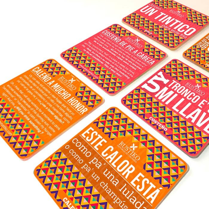 Portavasos dichos colombianos - Rustiko