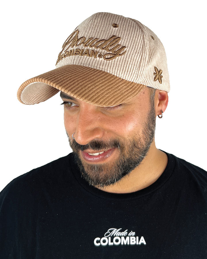 Proudly Colombian | Corduroy Cap with Round Visor