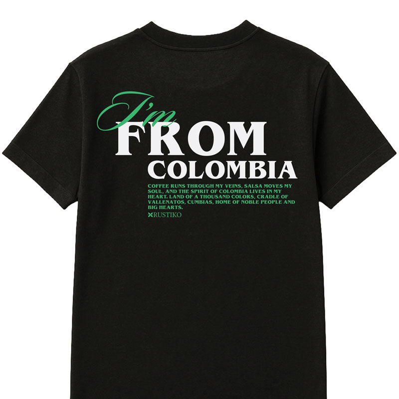I'm from Colombia Estampado en relieve | Camiseta Unisex Algodón Peinado Premium