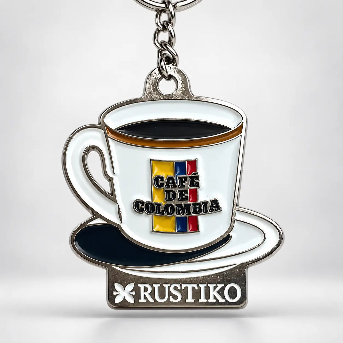 Colombian coffee keychain