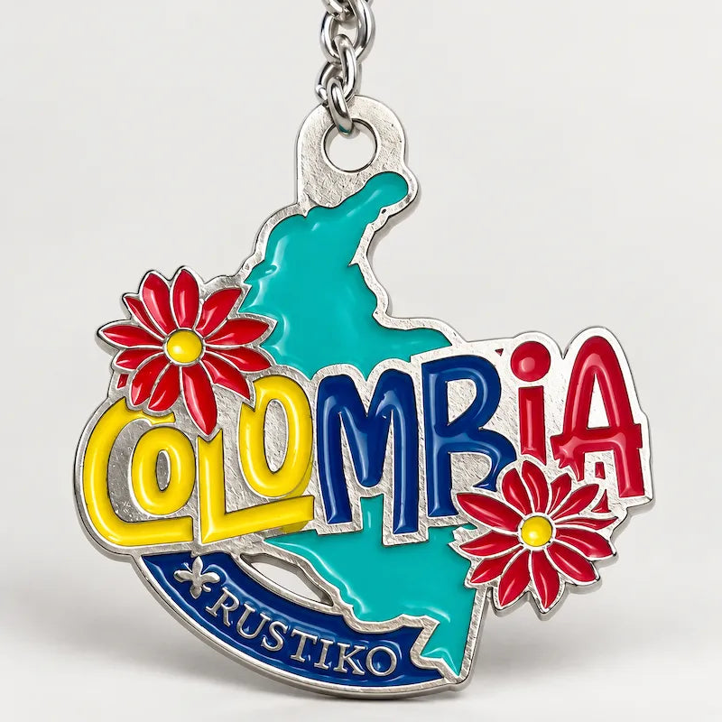 Colombia Map Keychain