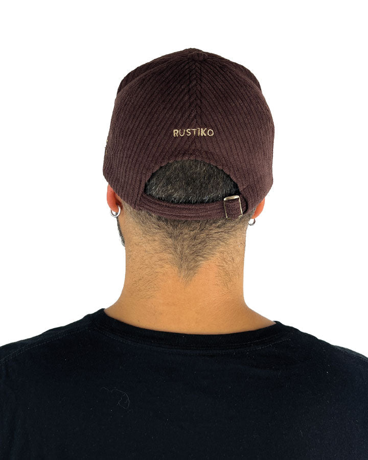 El amor Colombiano | Gorra café de Pana con Visera Redonda - Rustiko