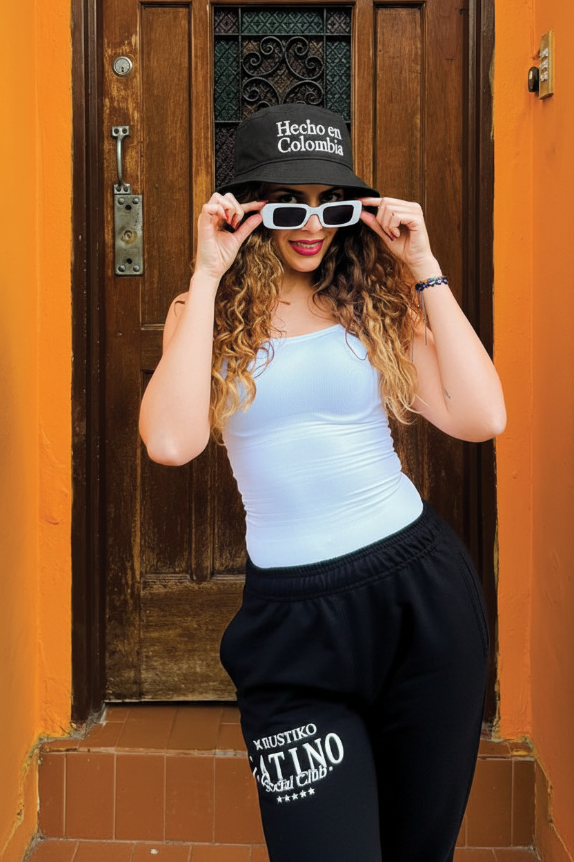 Hecho en colombia | Bucket Hat corduroy negro