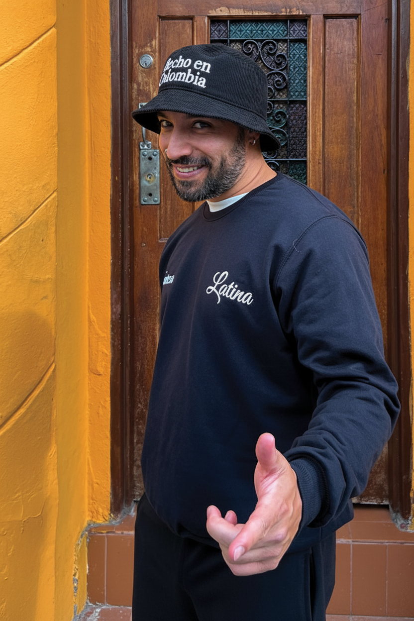 Hecho en colombia | Bucket Hat corduroy negro