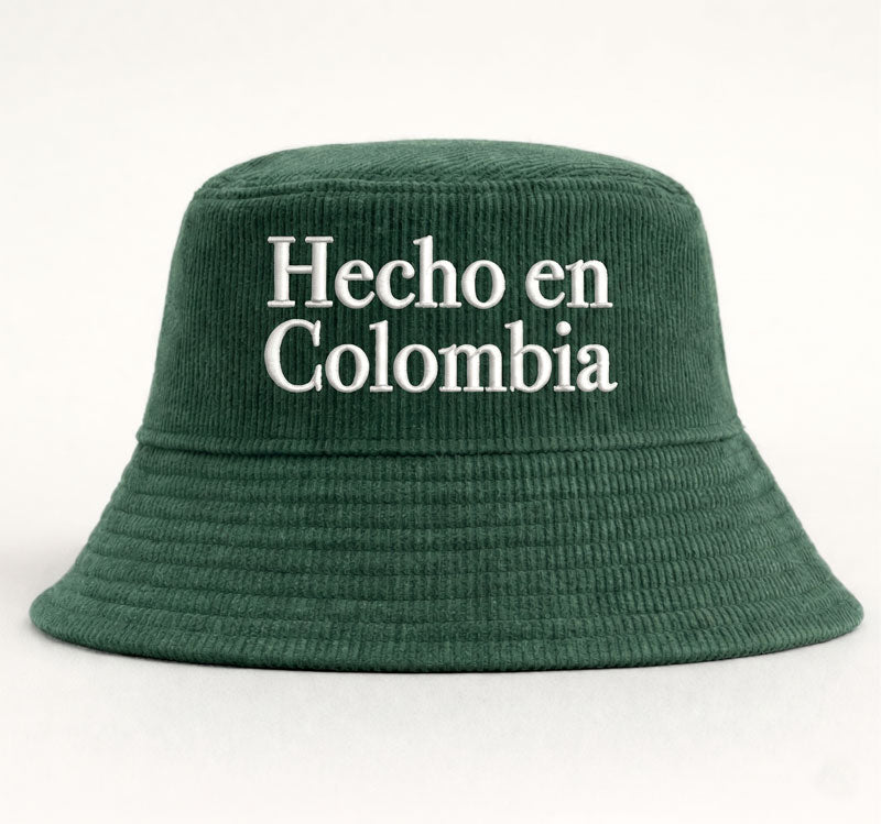 Hecho en colombia | Bucket Hat corduroy verde - Rustiko