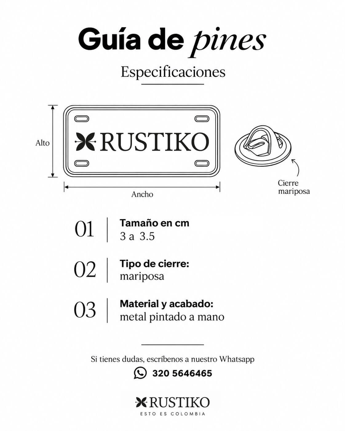 Pin Parce Placa de auto - Rustiko