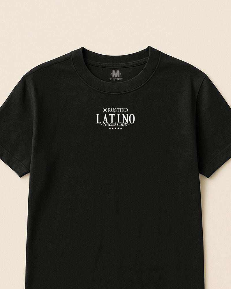 PREVENTA Latino Social Club en Relieve | Camiseta Algodón Peinado Premium Unisex - Rustiko
