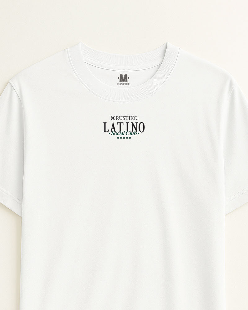 PREVENTA Latino Social Club en Relieve | Camiseta Algodón Peinado Premium Unisex - Rustiko