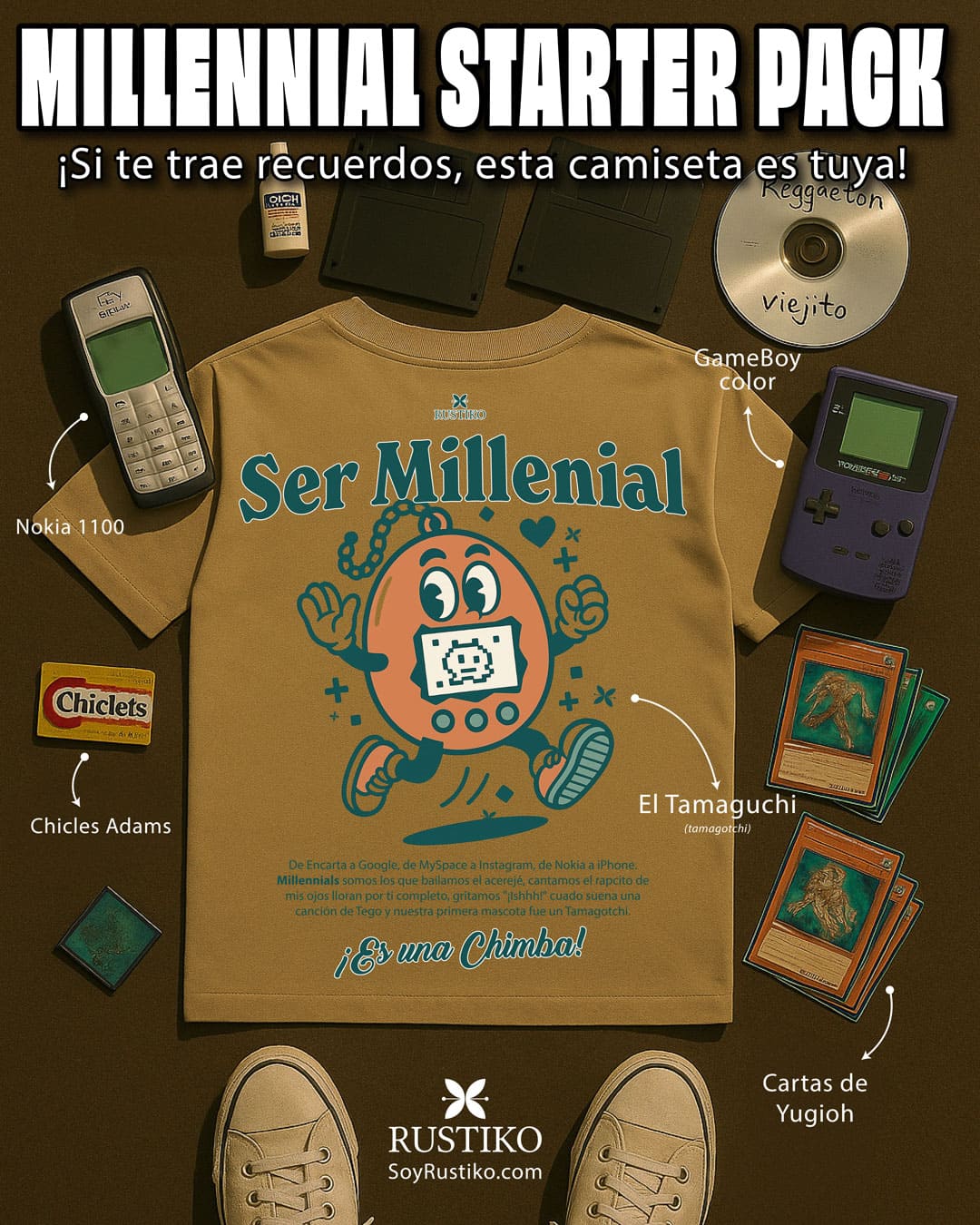 Ser millennial es una chimba | Camiseta Unisex - Rustiko