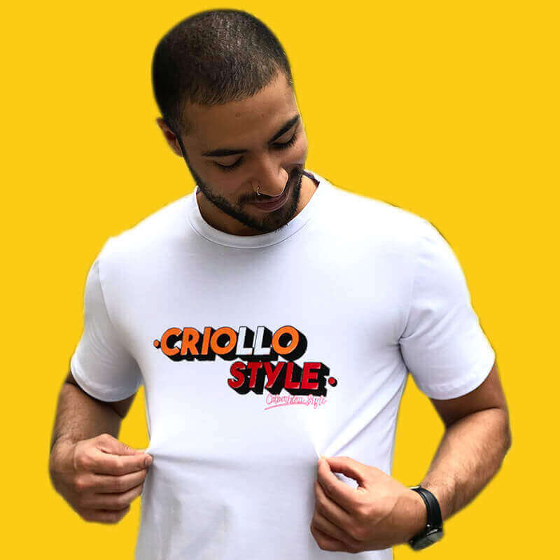 Camiseta criollo style blanca - Rustiko
