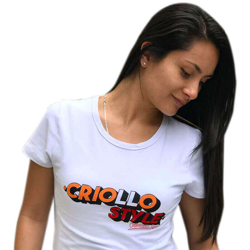 Camiseta criollo style blanca - Rustiko