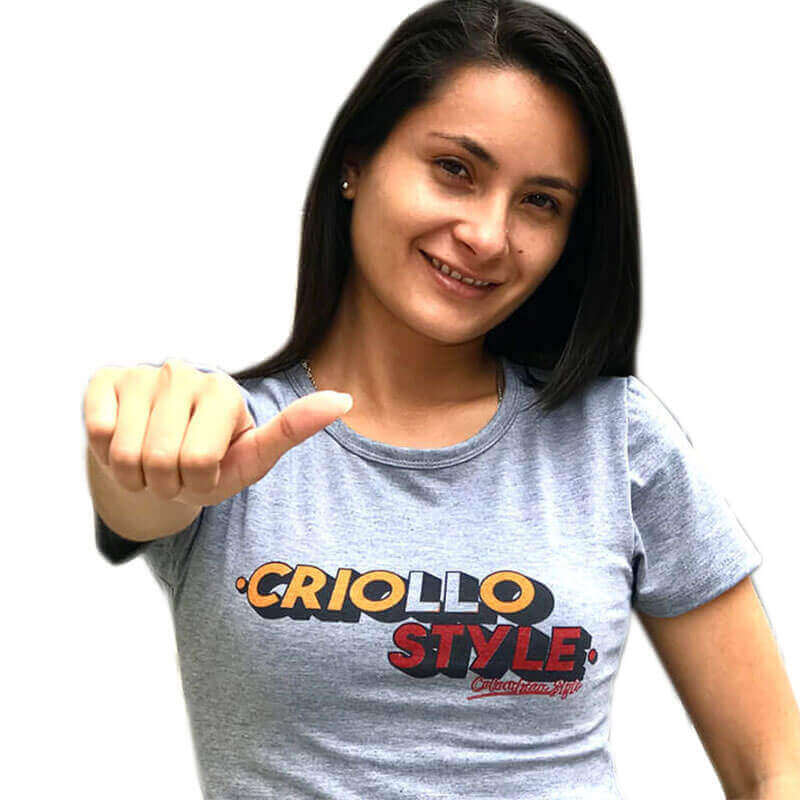 Camiseta criollo style gris - Rustiko