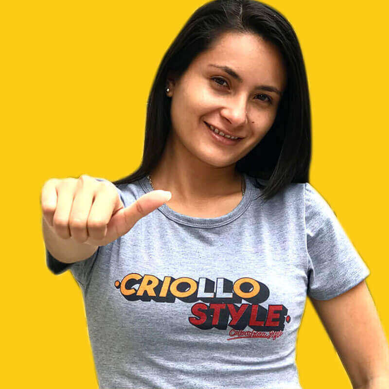 Camiseta criollo style gris - Rustiko