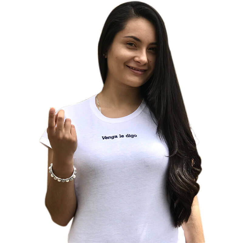 Camiseta Venga le digo 😈 Blanca - Rustiko