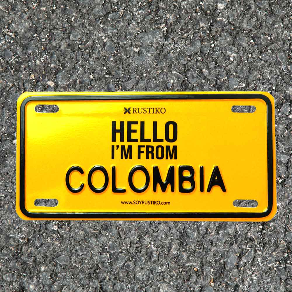 Colombia | Placa metálica - Rustiko