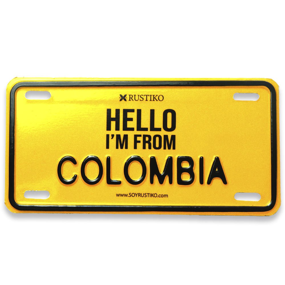 Colombia | Placa metálica - Rustiko