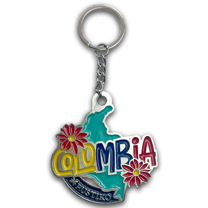 Colombia Map Keychain