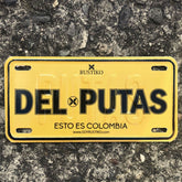 Placa de metal Del putas - Rustiko