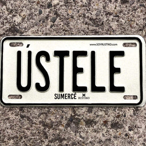 Ústele sumercé placa metálica reflectiva - Rustiko